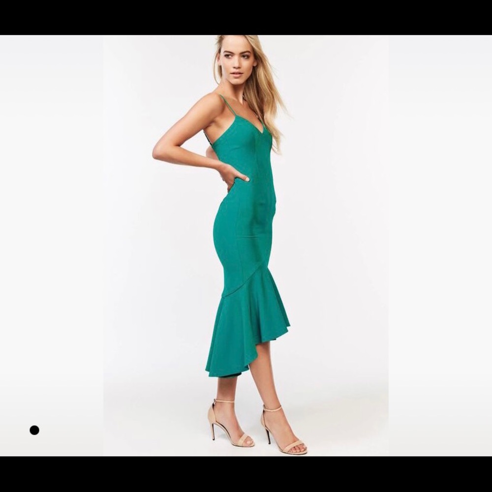 Green Bardot dress - Picture 2 of 6